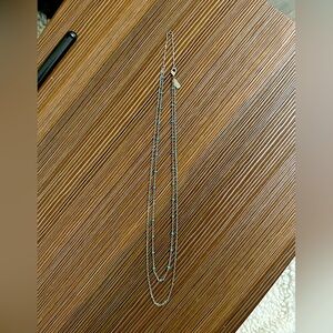 Melinda Maria  Silver and Blue Beaded Necklace